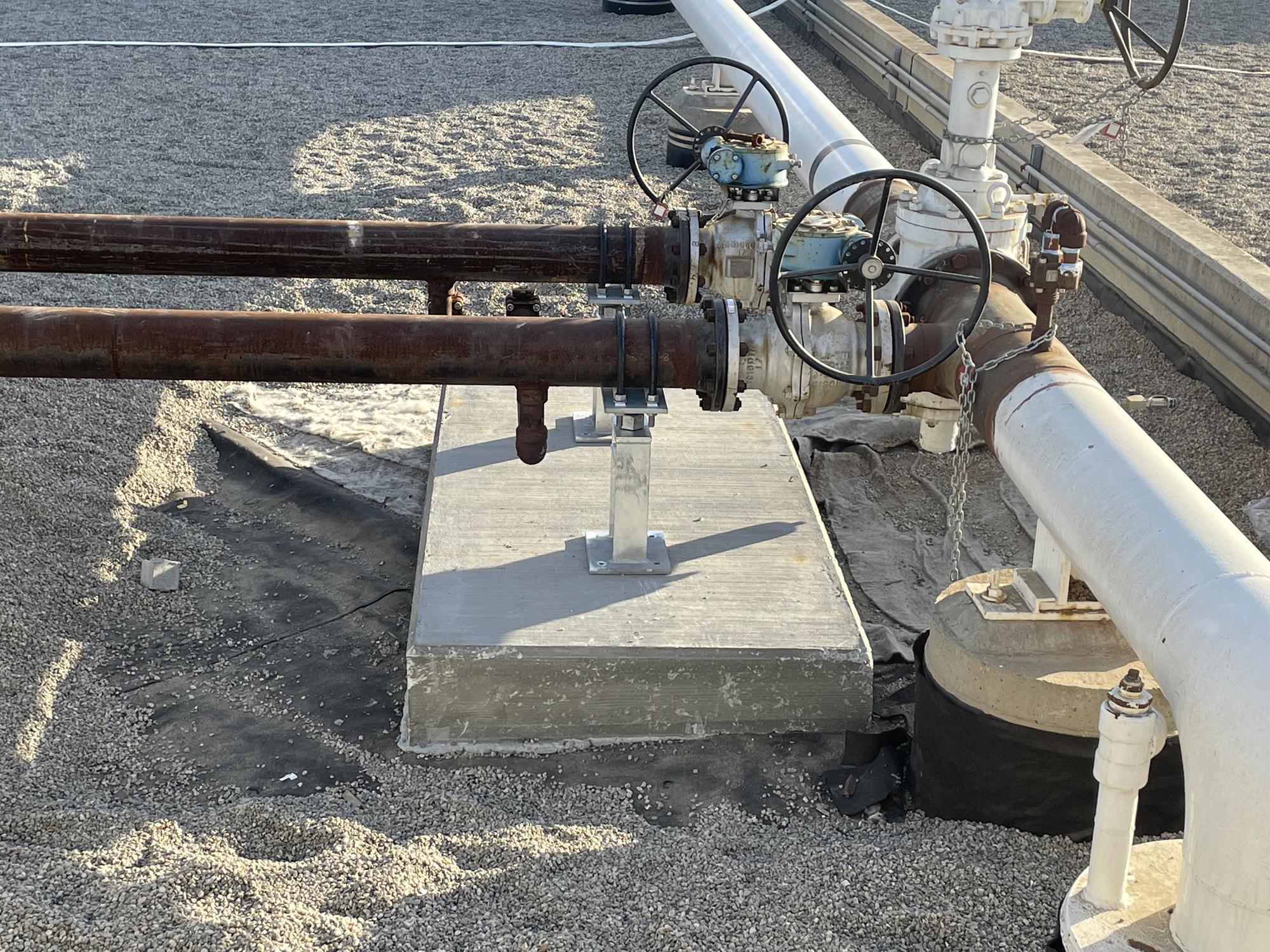 meter prover pipe support